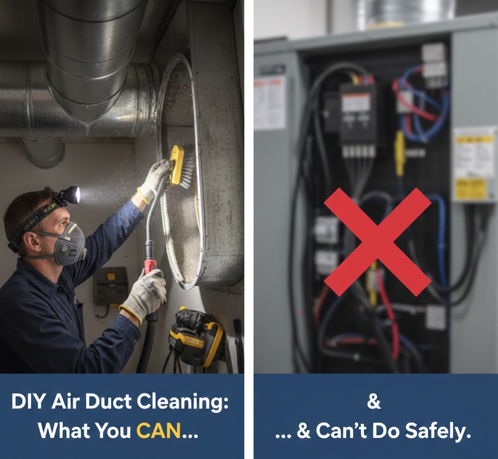 Копия DIY Air Duct Cleaning: What You Can & Can’t Do Safel